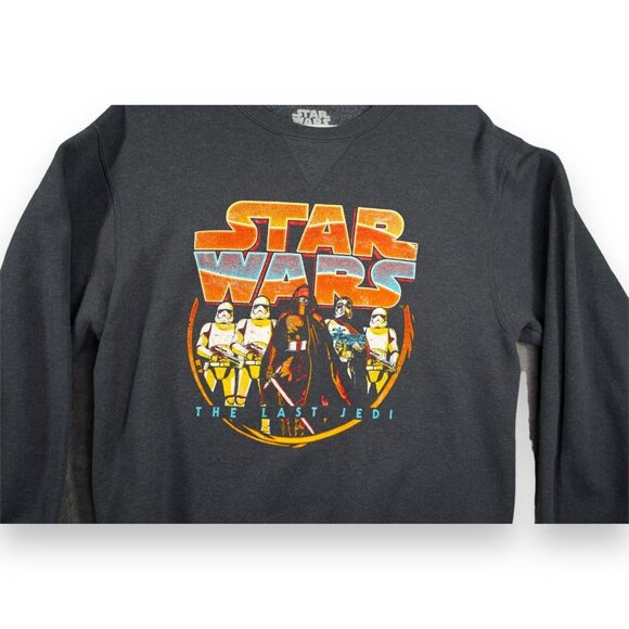 Star Wars Fifth Sun Mens Size Medium Gray Crewneck Pullover The Last Jedi - Picture 2 of 10
